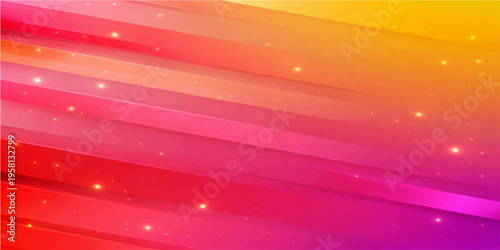 Vibrant abstract red background with stars features a colorful rainbow gradient of light and energy, blending motion blur with bright lines and a wave pattern for an artistic wallpaper backdrop