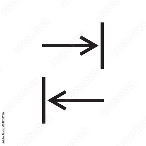 Arrow pointer Vector. Direction move icon. Target line symbol. Motion shift sign. Manual vector only. No autotrace used.