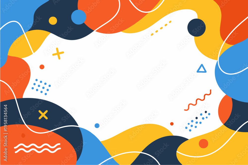Fototapeta premium Modern Colorful Abstract Waves Background