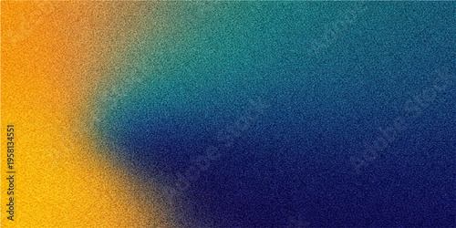 A vibrant abstract blue background features colorful water ripples and a vintage grunge paint texture on an aged paper canvas with a light gradient design