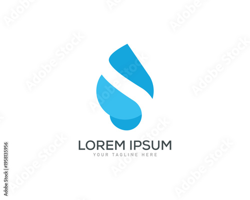 water drop logo minimal branding design