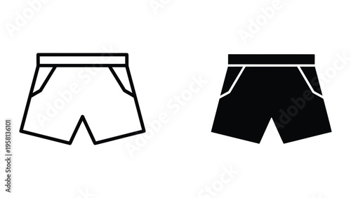 minimalist sports shorts flat design vector illustration