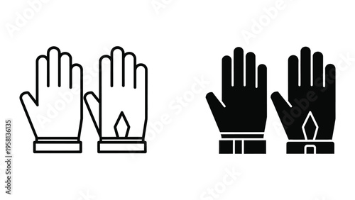 pair of hands showing stop and go gestures flat design vector illustration