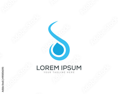water drop logo minimal branding design