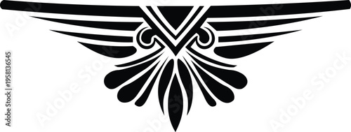 High quality patterns Tribal geometric shapes wing and with design floral