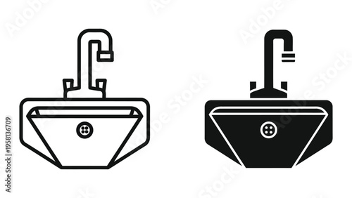 smart home toilet sensors flat design vector illustration