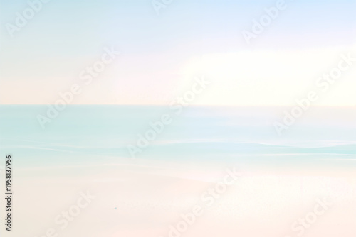 Soft Pastel Ocean Horizon Background With Minimal Calm Mood