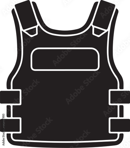 Vector bulletproof vest icon