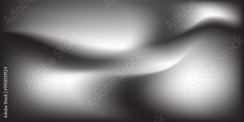 Monochrome abstract black and white liquid fluid mesh gradient background