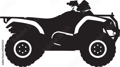 Vector ATV quad bike silhouette icon