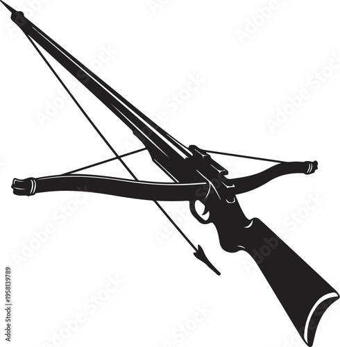 Vector black crossbow icon