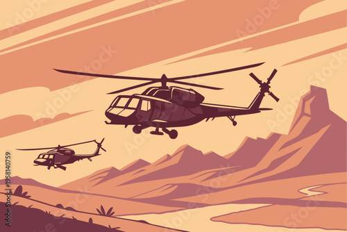 helicopter in the sky