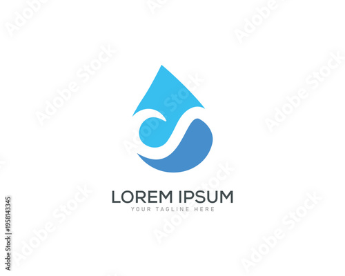 water drop logo minimal branding design