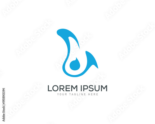 water drop logo minimal branding design