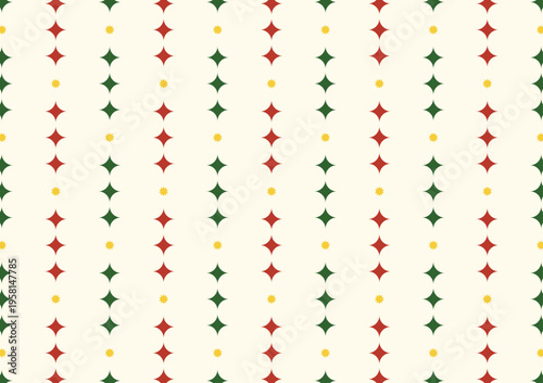 Argyle plaid Christmas pattern. Traditional Scottish ornament. Background with lozenge diamonds and octagonal stars. Fabric texture.