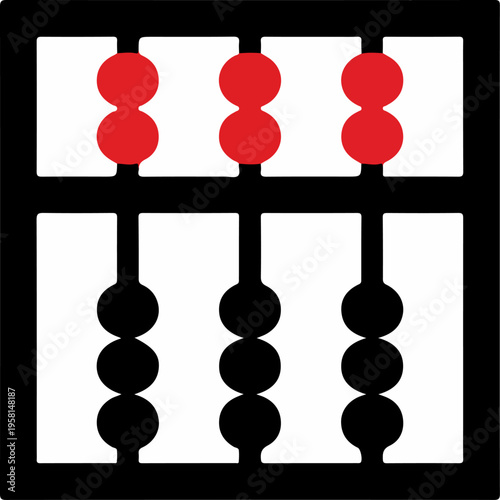 Abacus Illustration - A Visual Representation of Calculation and Arithmetic.