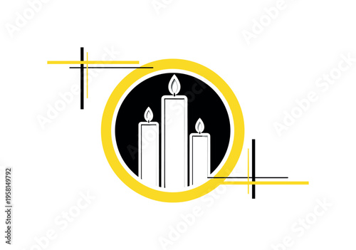 Black and white group of three friends standing in triangular formation, bold red vertical stripe dividing background for dynamic tension, blue