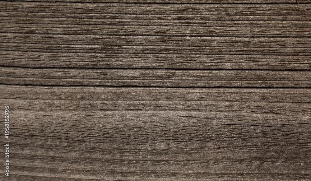 Obraz premium Close-up of aged, horizontal old wood grain texture (background).
