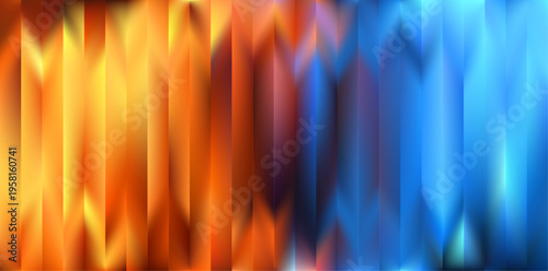 Ice fire bg. Red and blue ribbed glass background.