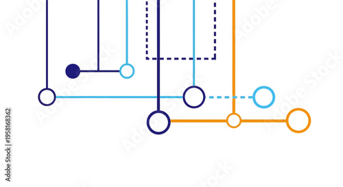 Colorful geometric shapes and lines.