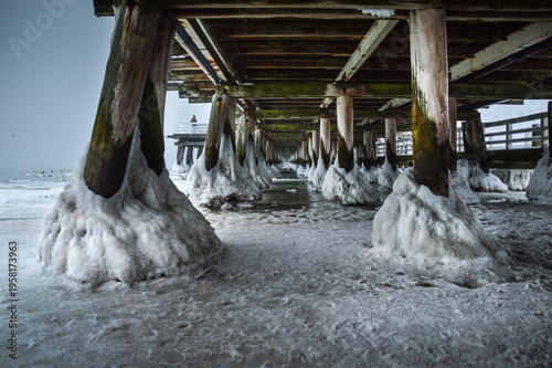 Sopot, Pomorskie, Poland - 02.11.2026: Frozen Sopot Pier