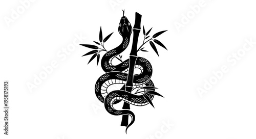 Snake wrapped around sword tattoo design.