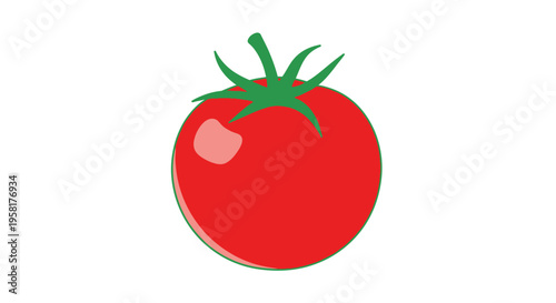 Fresh red tomato vegetable closeup.