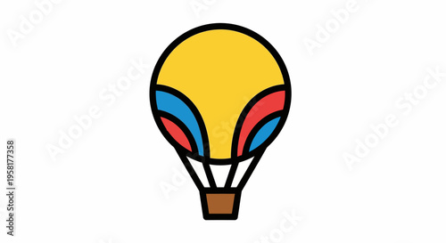 Colorful Hot Air Balloon Ride.