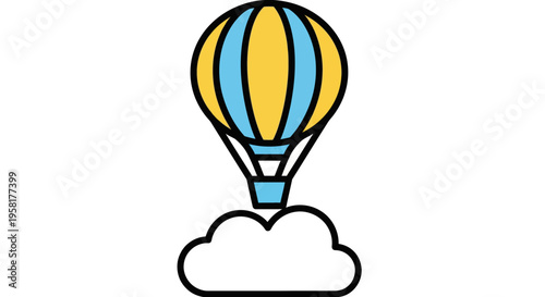 Colorful Hot Air Balloon Ride.