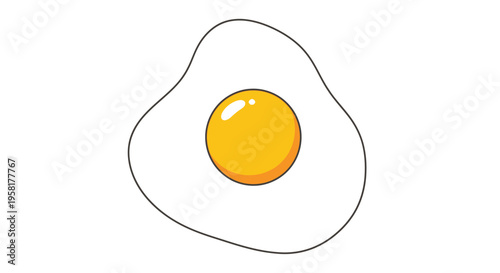 Fried egg with runny yolk center.