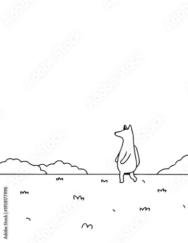 A bear standing on its hind legs.