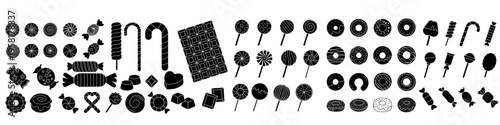 Candy icon vector set. Candy cane Illustration sign collection. Treats  symbol. Sweets  logo.
