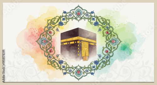 Kaaba Mecca Islamic Holy Place Architecture.