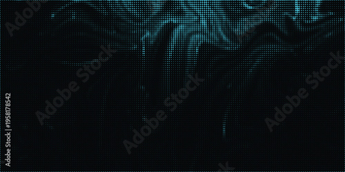 Abstract halftone background with teal dots, digital glitch effect, modern geometric pattern for design vector illustration