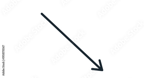Black Arrow Pointing Downward Direction.