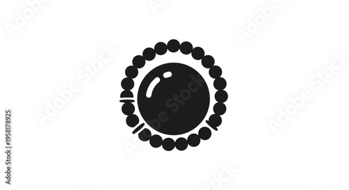 Black Pearl Necklace Jewelry Accessory.