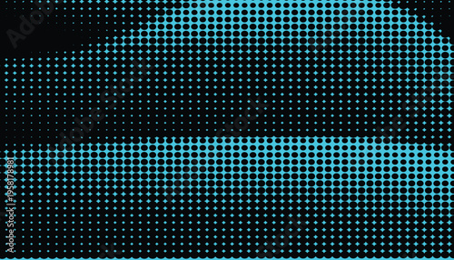 Abstract halftone background with cyan dots on, pop art style pattern vector illustration