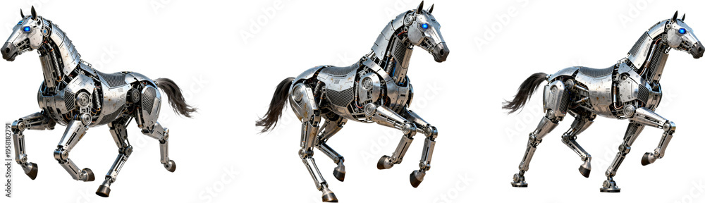 Fototapeta premium 馬 機械 ロボット 動物