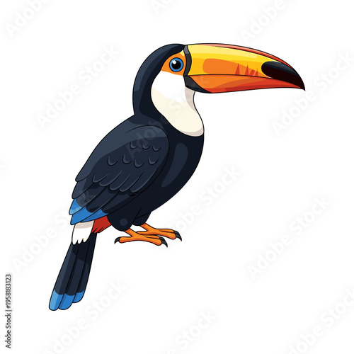A colorful toucan with a large beak