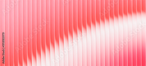 Ripple gradient glass background. Fractal texture effect with glow. Holographic vertical stripes background. Prismatic distortion. Vibrant pink dynamic pattern. Vector illustration