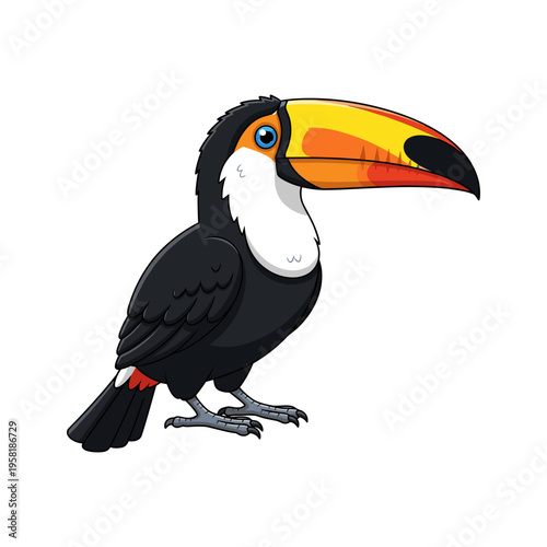 A colorful toucan with a large beak