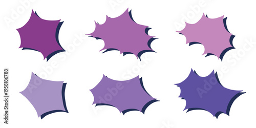 Set of hand drawn speech bubble Blank empty message box Textbox frame for banners, price tags, stickers, design