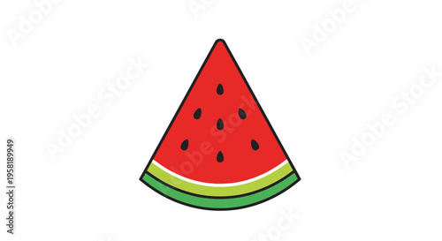 A slice of fresh watermelon fruit.