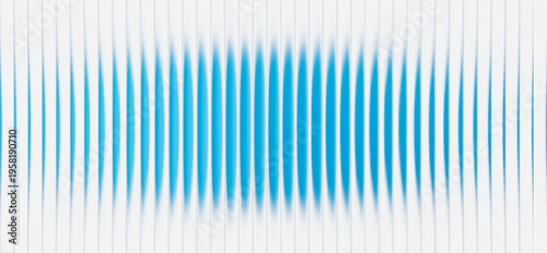 Ripple Glass Distortion Background. Gradient fractal glass effect. Dynamic vibrant blue poster. Prismatic distortion. Flute texture. Wavy vertical line stripes. Vector illustration