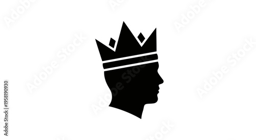 Black silhouette of a king.