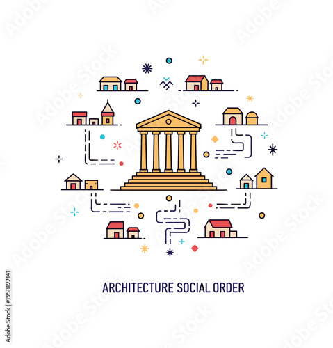 Architecture and knowledge historic library or academy building with open book symbolizing learning, scholarship and intellectual development within early