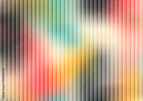 Pastel coloured abstract fluted glass effect design