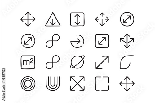 UI Navigation Icons Featuring Arrows for App and Software Interfaces