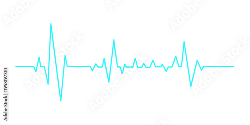 Green medical ekg cardiogram line forming a heart shape vector illustration showing a healthy pulse rate heartbeat monitor graph for cardiology healthcare