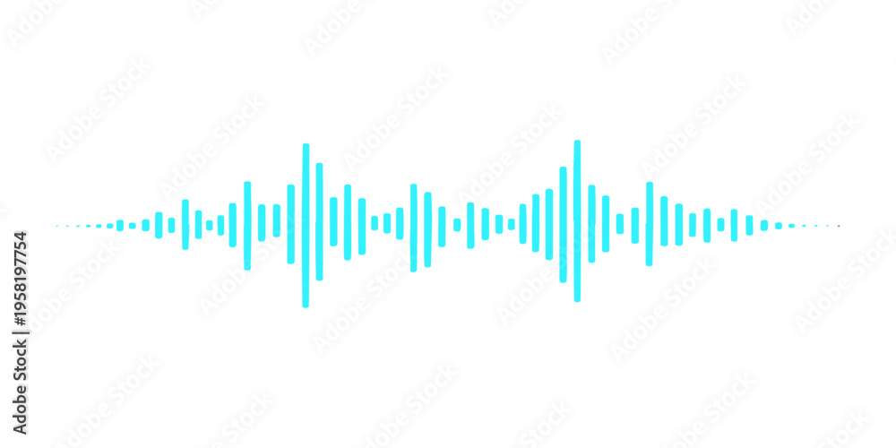 Φωτογραφία A digital blue audio equalizer design featuring music notes and a sound wave vec